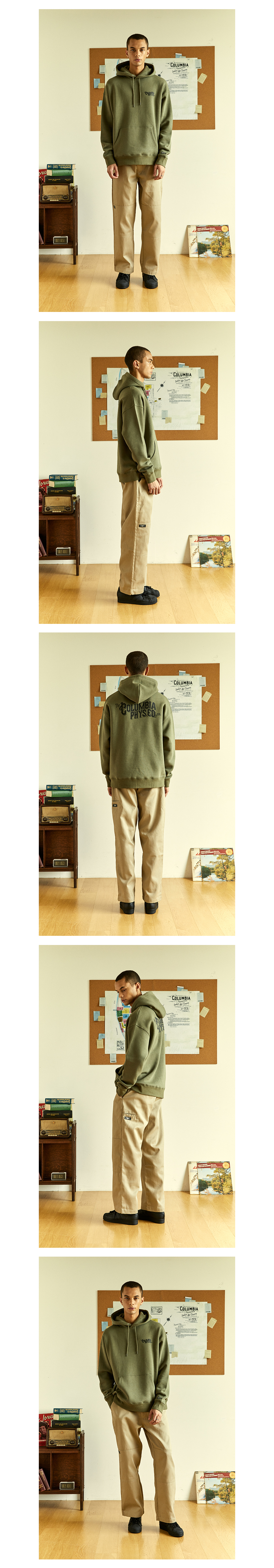 Columbia University-NYC LABEL CP LOOSE FIT DOUBLE KNEE PANTS