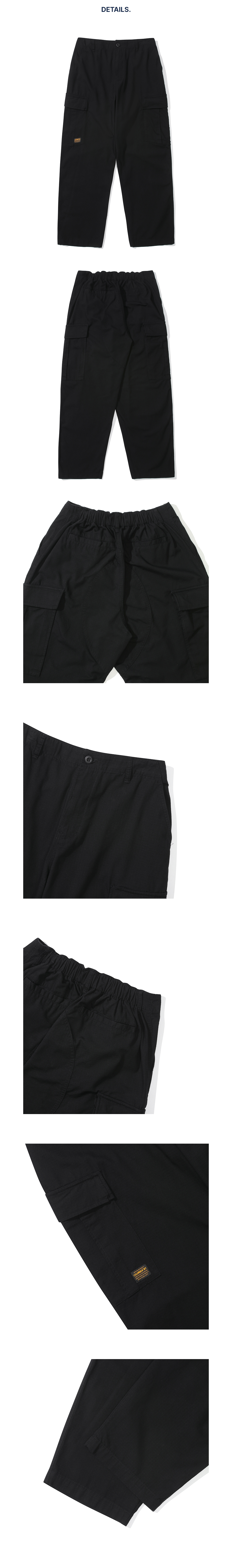 ★★Columbia★★ MLABEL LOOSEFIT RIBSTOP POCKET PANTS BLACK Columbia University-M-LABEL LOOSE-FIT RIBSTOP POCKET SHORTS