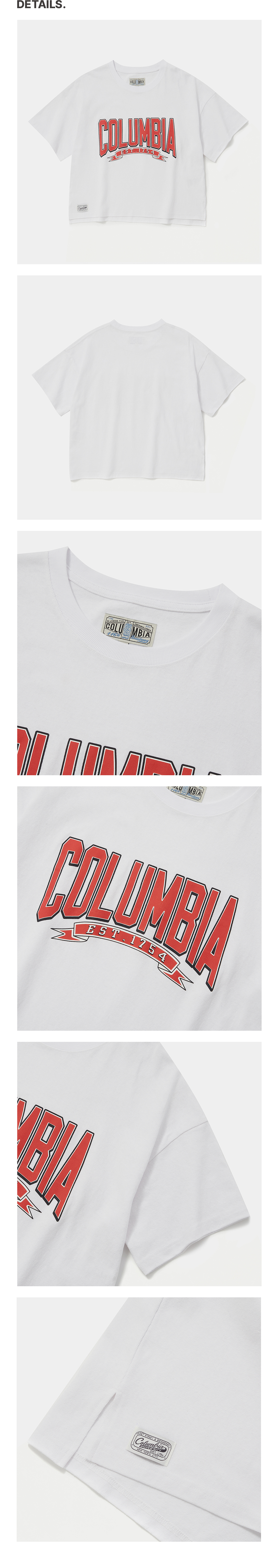 CU 80S VINTAGE CRACK LOGO WOMEN S/S T-SHIRTS 화이트